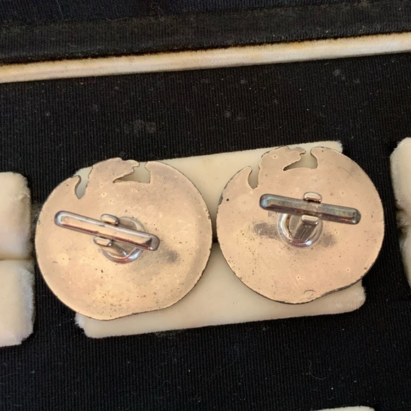 Vintage French Napoleon Portrait Cuff Links - Picture 3 of 4